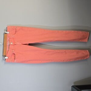 Express Jeans Women's Size 4 Coral Zelda Slim Fit Ultra Low Rise Legging